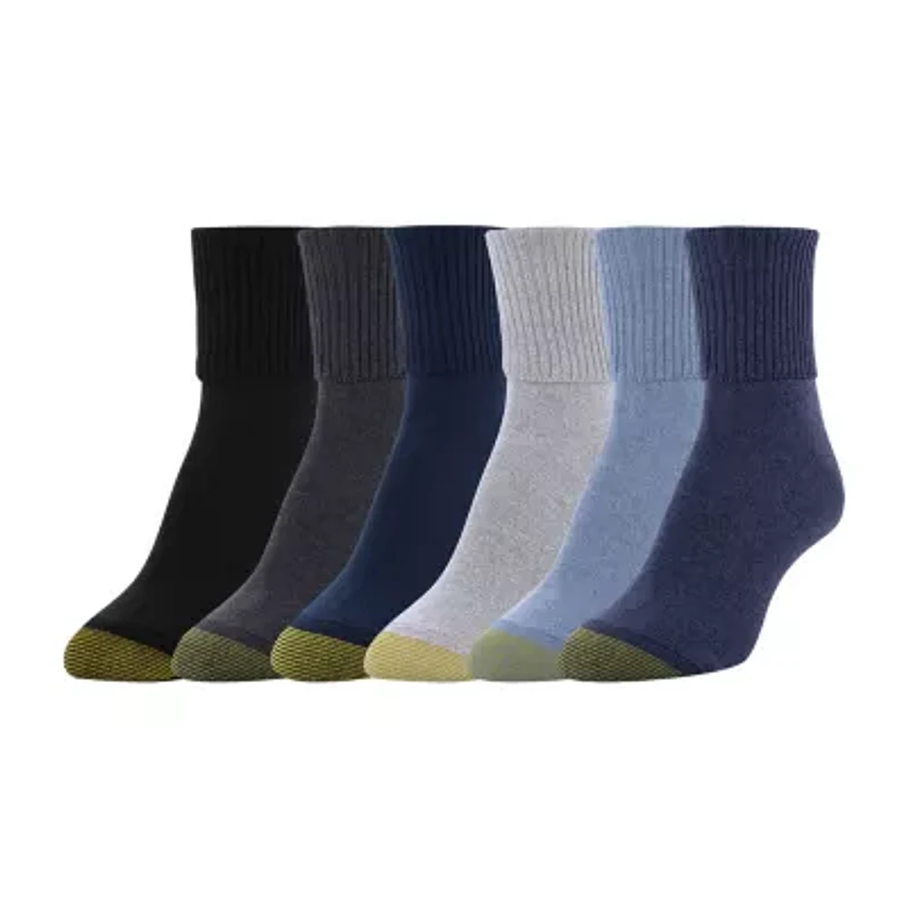 Gold Toe Womens 6 Pair Plus Tall Turncuff Socks