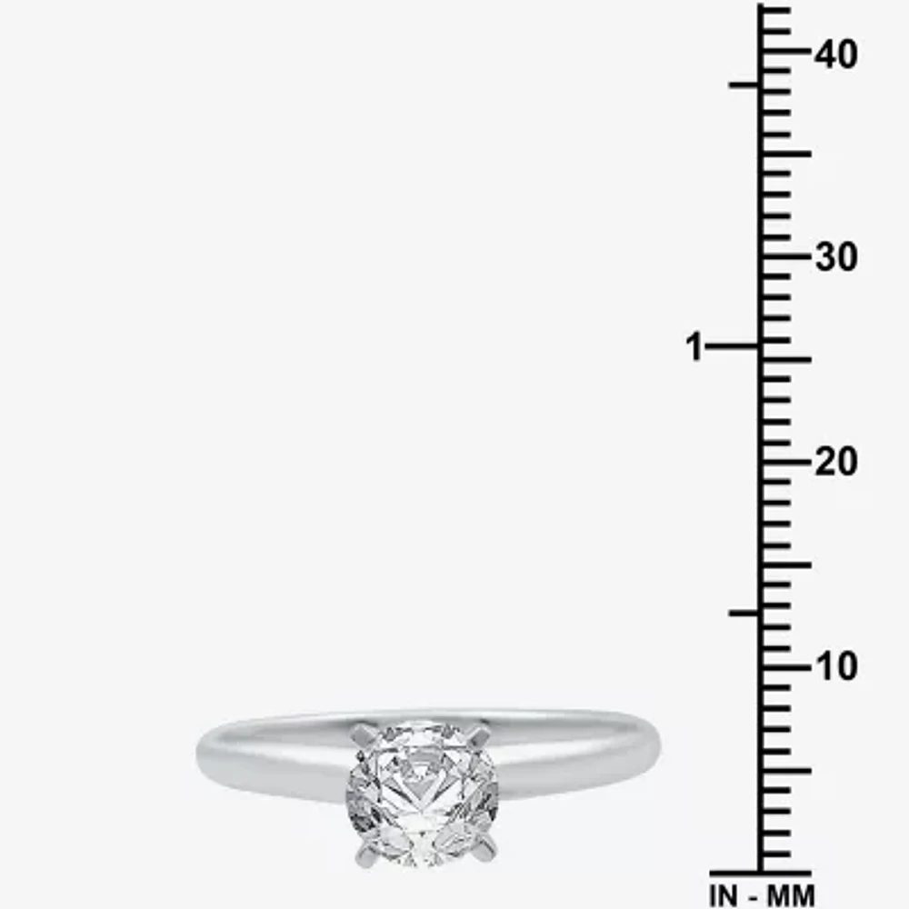 (F / VS2) Womens 1 CT. Lab-Grown White Diamond 14K Gold Round Solitaire Engagement Ring