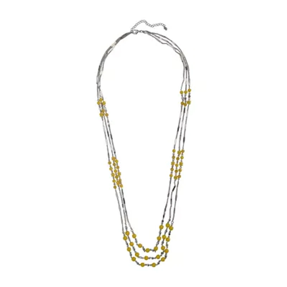 Mixit Womens 37 Inch Beaded Necklace