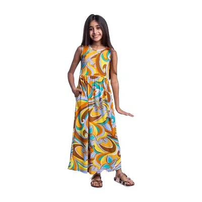 24sevenkid Big Kid Girls Sleeveless Floral Maxi Dress