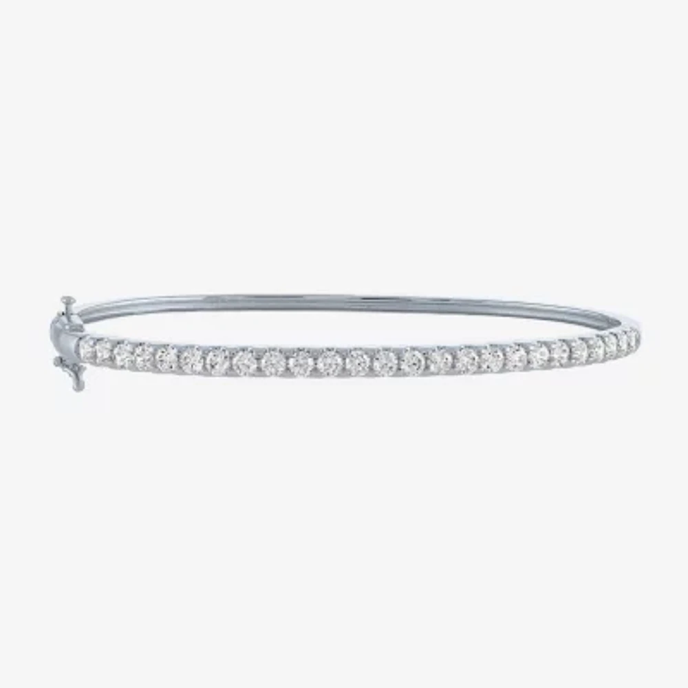 (G-H / Si2-I1) 2 CT. T.W. Lab Grown White Diamond 14K or Yellow Gold Bangle Bracelet