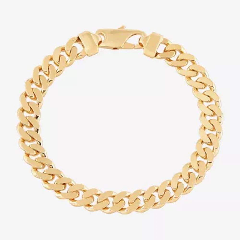 Unisex Adult 14K Gold 8 1/2 Inch Solid Link Chain Bracelet