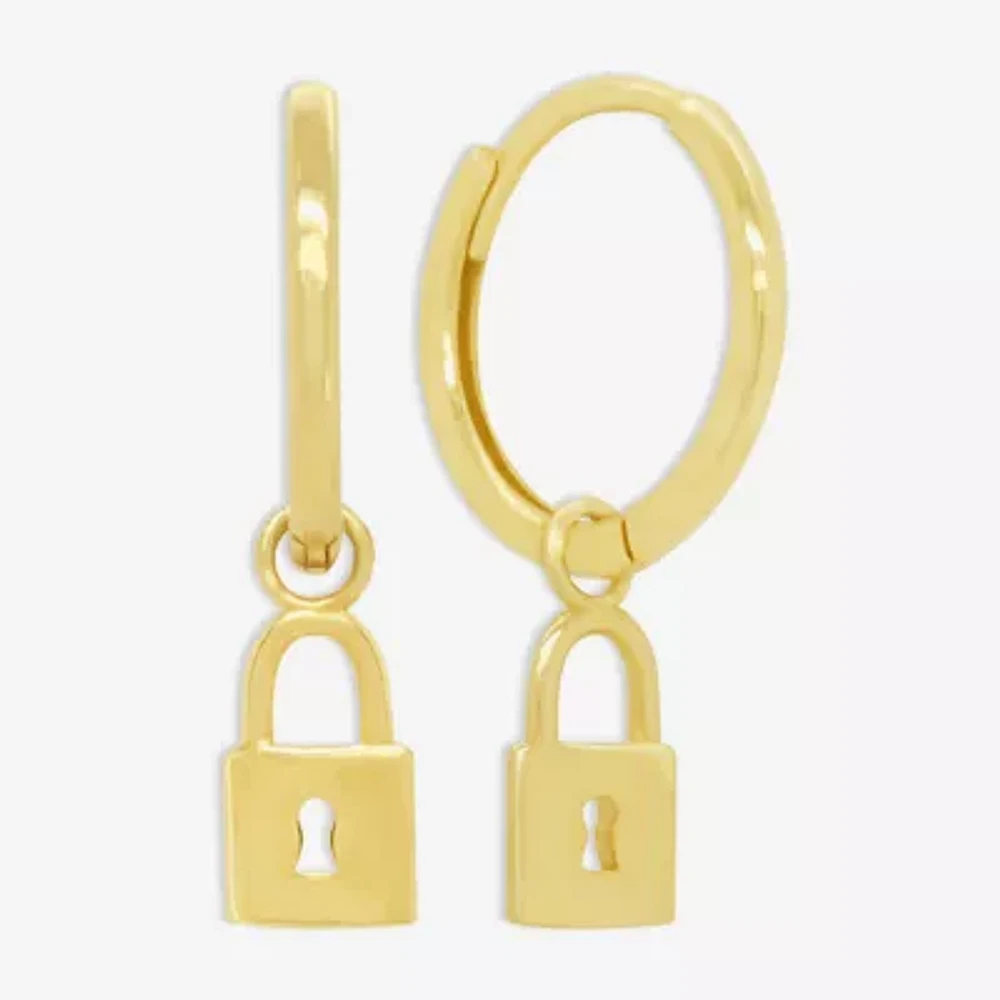Womens 14K Gold 12.7mm Hoop Earrings