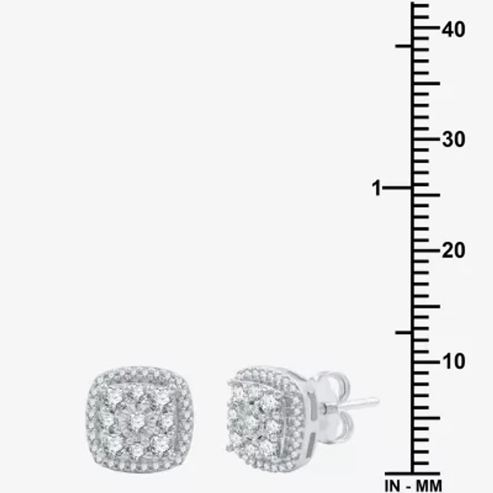 Diamond Blossom (H-I / I1) Womens 1 CT. T.W. Lab Grown White Diamond Sterling Silver Cushion 2-pc. Jewelry Set