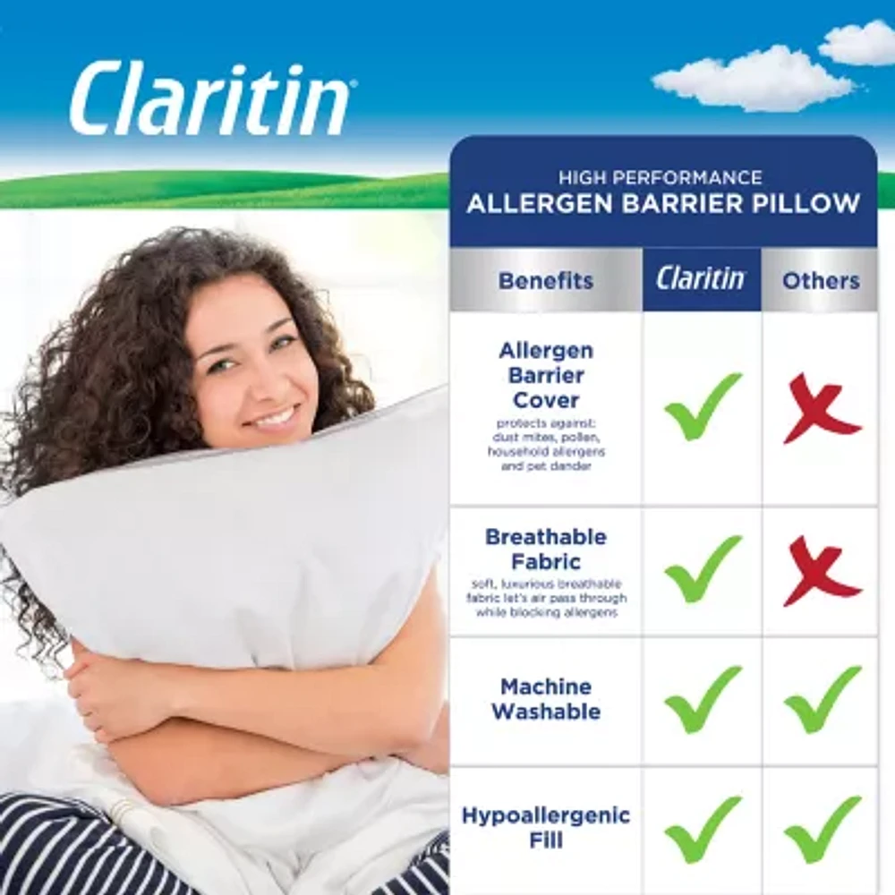 Claritin Allergen Barrier Soft/Medium Density Pillow