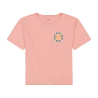 Roxy Big Kid Girls Crew Neck Short Sleeve Oversized Graphic T-Shirt