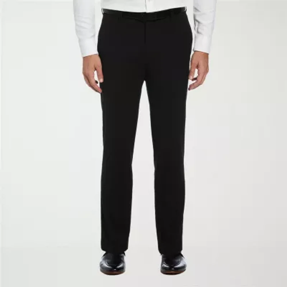 Savane Premium Stretch Expandable Waist Mens Straight Fit Flat Front Pant