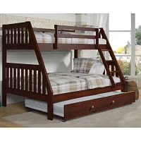 Austin Mission Twin over Full Bunk Bed with Trundle