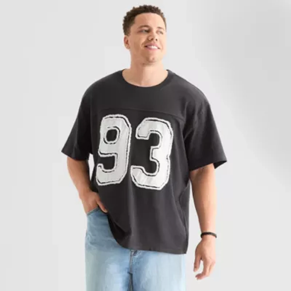 Arizona Mens Big and Tall Short Sleeve Boxy Fit Graphic T-Shirt