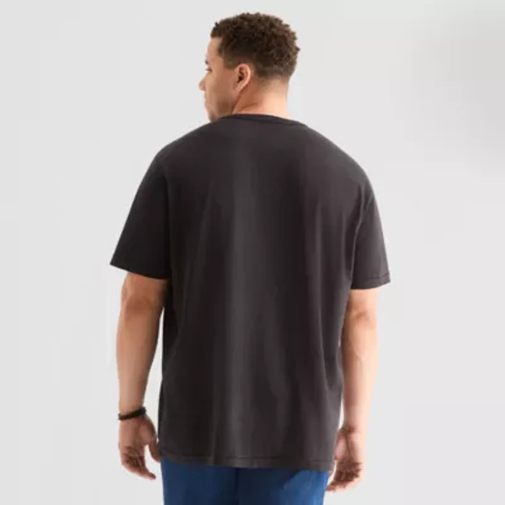 Arizona Mens Big and Tall Short Sleeve Henley