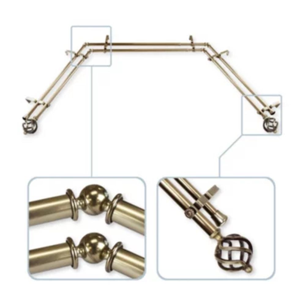 Rod Desyne Twist Double Bay Window
