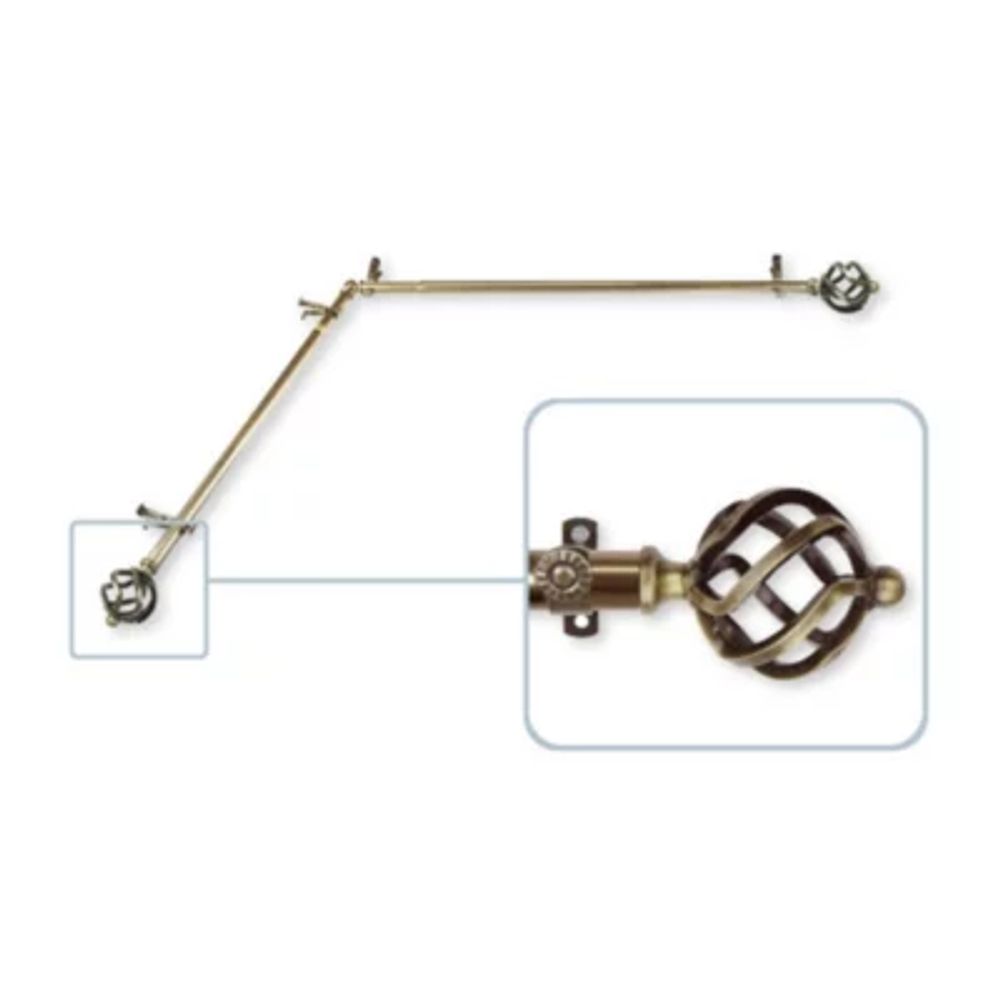 Rod Desyne Twist Corner 13/16 Adjustable Curtain