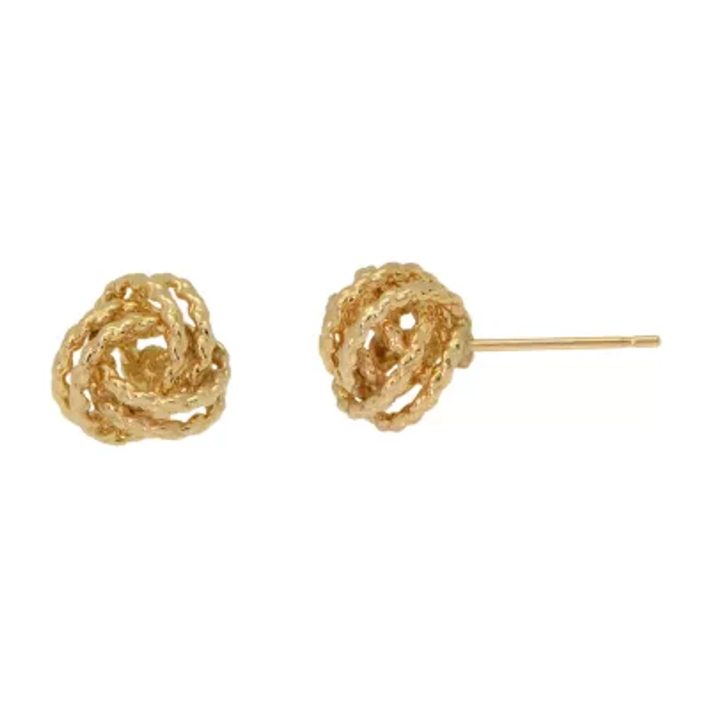 Limited Quantities! 14K Gold 9mm Knot Stud Earrings