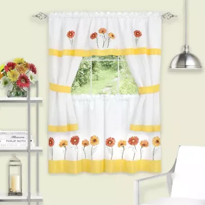 Achim Gerbera 3-pc. Rod Pocket Window Tier