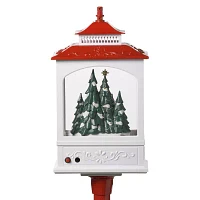 Roman 49in Musical Rudolph Snow Lantern Plays Music Christmas Tabletop Decor