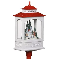 Roman 49in Musical Rudolph Snow Lantern Plays Music Christmas Tabletop Decor