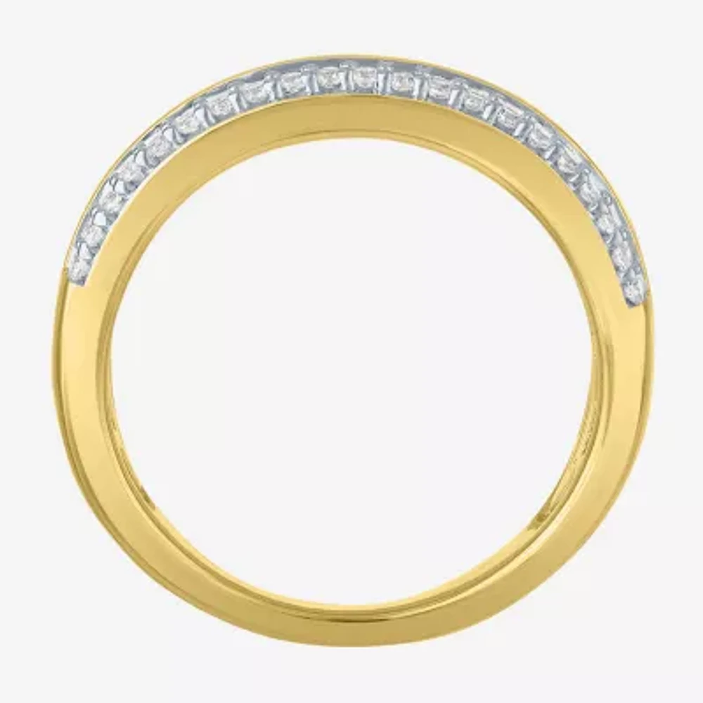 Diamond Addiction (G-H, Si2-I1) Womens 1/4 CT. T.W. Lab Grown White 14K Gold Over Silver Cocktail Ring