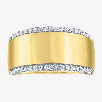 Diamond Addiction (G-H, Si2-I1) Womens 1/4 CT. T.W. Lab Grown White 14K Gold Over Silver Cocktail Ring