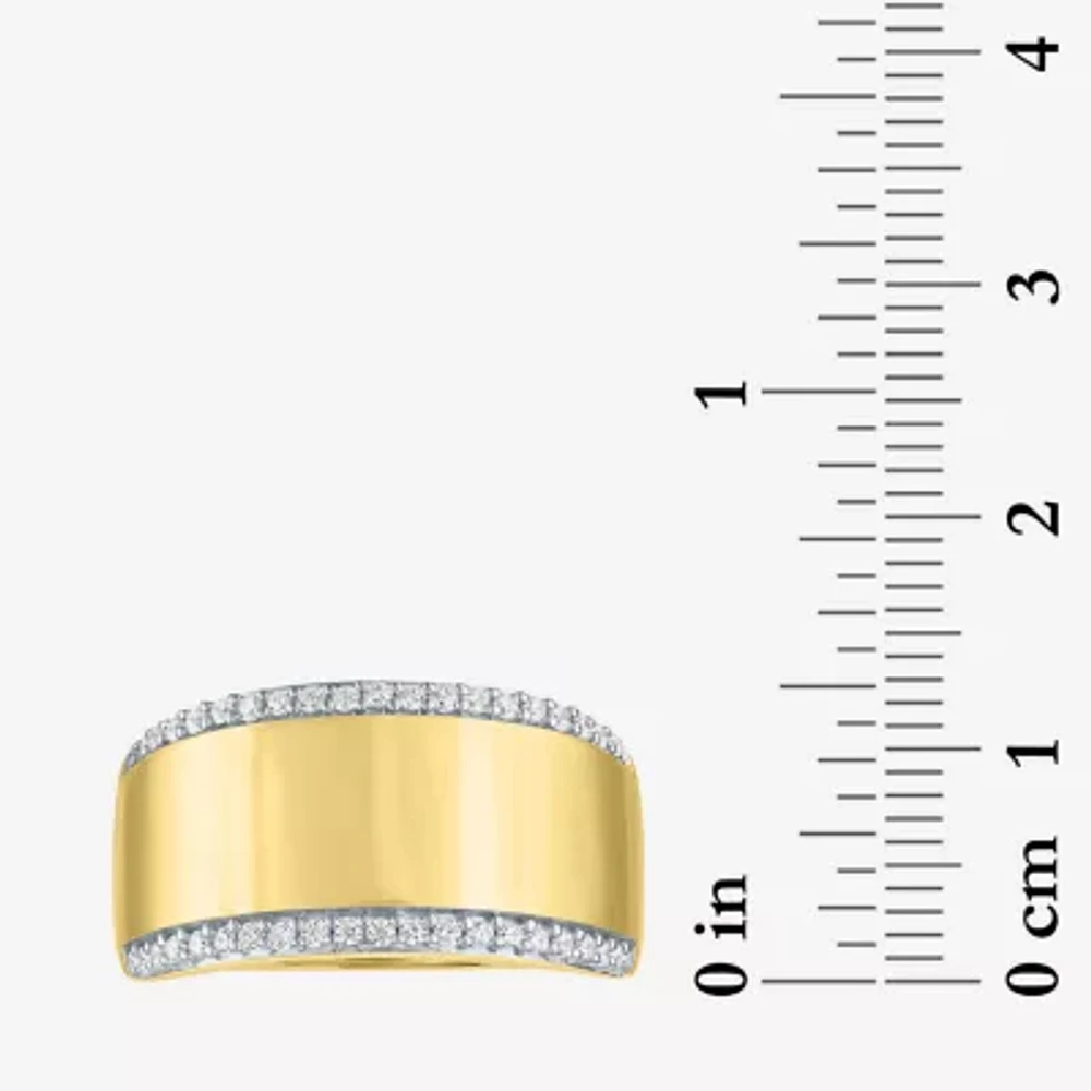 Diamond Addiction (G-H, Si2-I1) Womens 1/4 CT. T.W. Lab Grown White 14K Gold Over Silver Cocktail Ring
