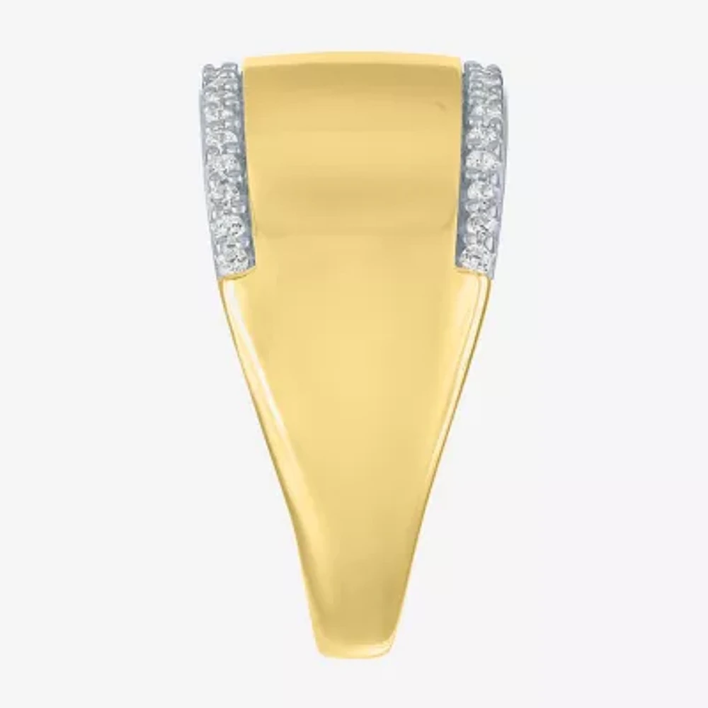 Diamond Addiction (G-H, Si2-I1) Womens 1/4 CT. T.W. Lab Grown White 14K Gold Over Silver Cocktail Ring