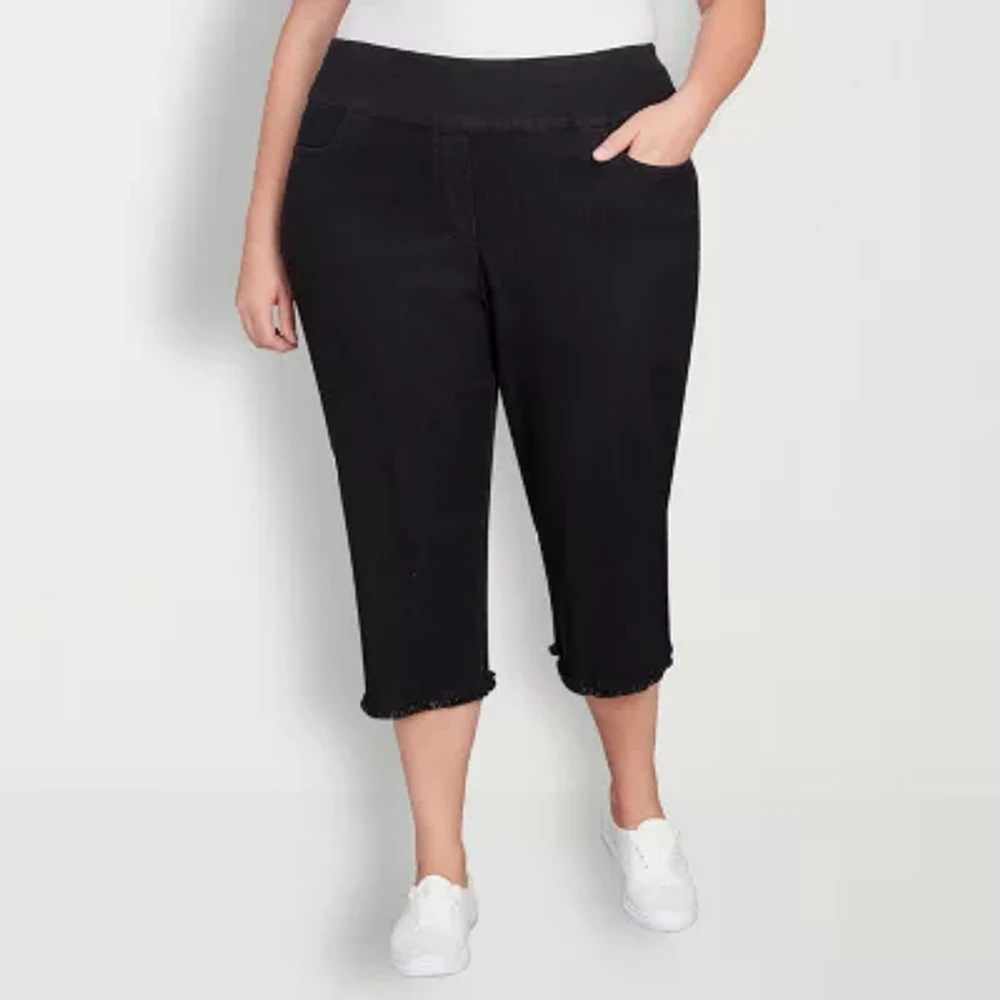 Alfred Dunner Classics Womens Straight Plus Capri Pant