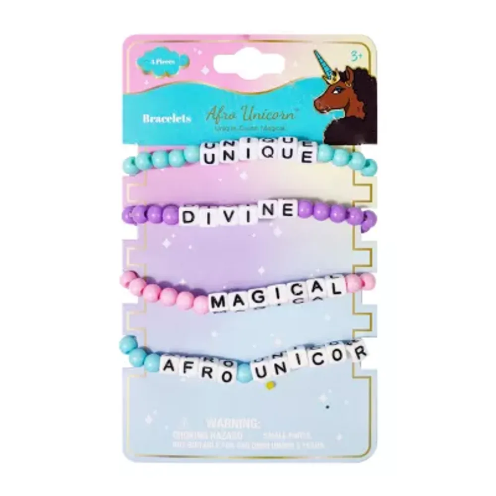 Afro Unicorn 4-pc. Mix and Match Bracelet Set