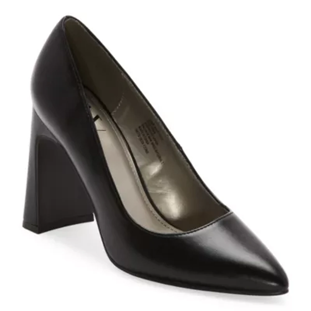 Worthington Zilo Womens Pointed Closed Toe Flared Heel Pumps