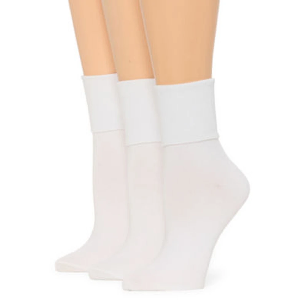 Mixit Everyday Essential Womens 3 Pair Turncuff Socks