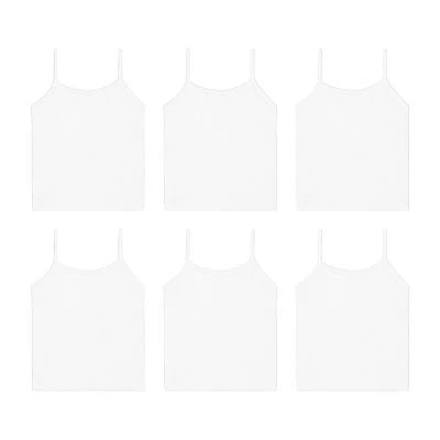 Hanes Toddler Girls U Neck Sleeveless 6 Pack Camisole