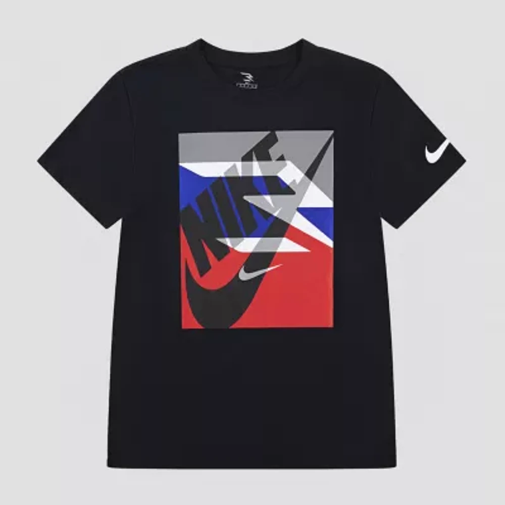 Nike 3BRAND by Russell Wilson Big Kid Boys Crew Neck Short Sleeve Regular Fit Graphic T-Shirt