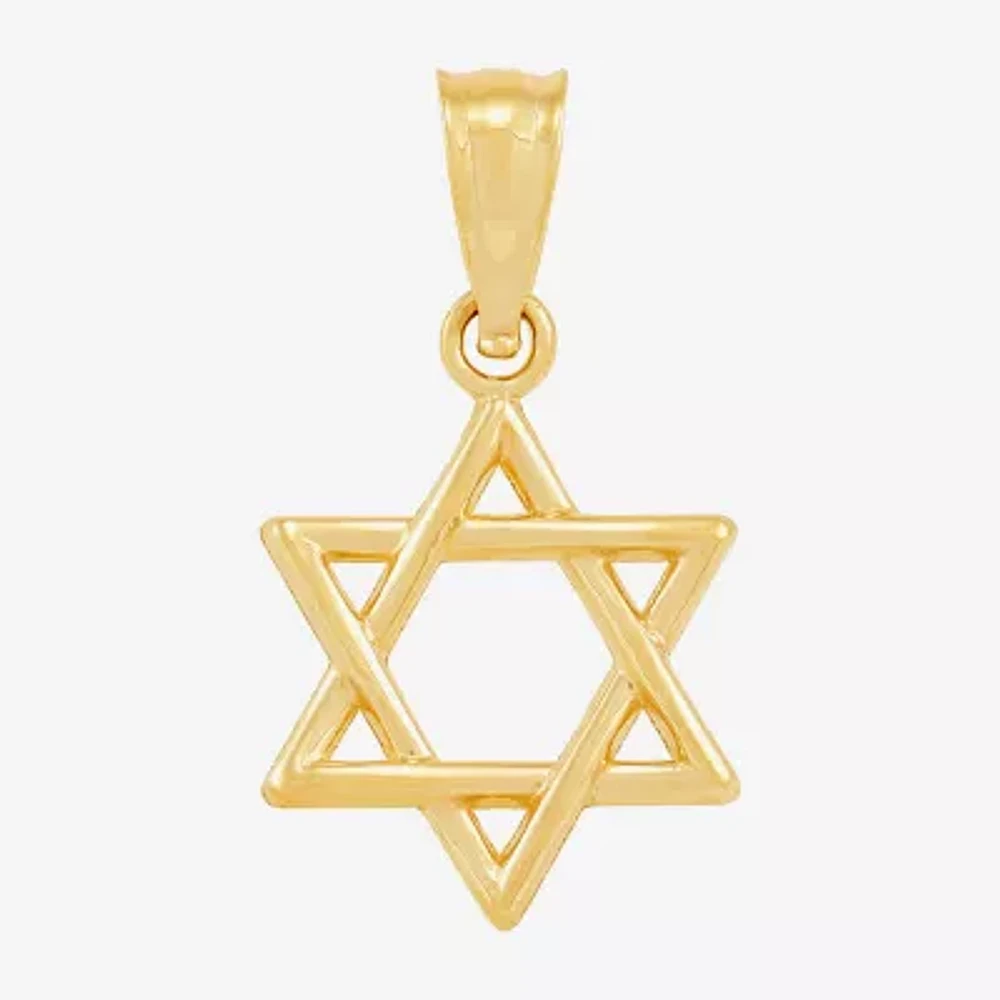 Star Of David Unisex Adult 14K Gold Star Pendant