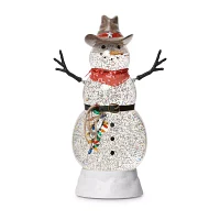 Roman "10.5"" Led Swirl Cowboy Snowman" Christmas Tabletop Decor