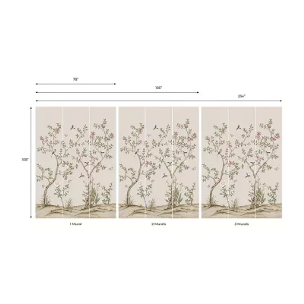Tempaper Garden Pomegranate Mural Wallpaper