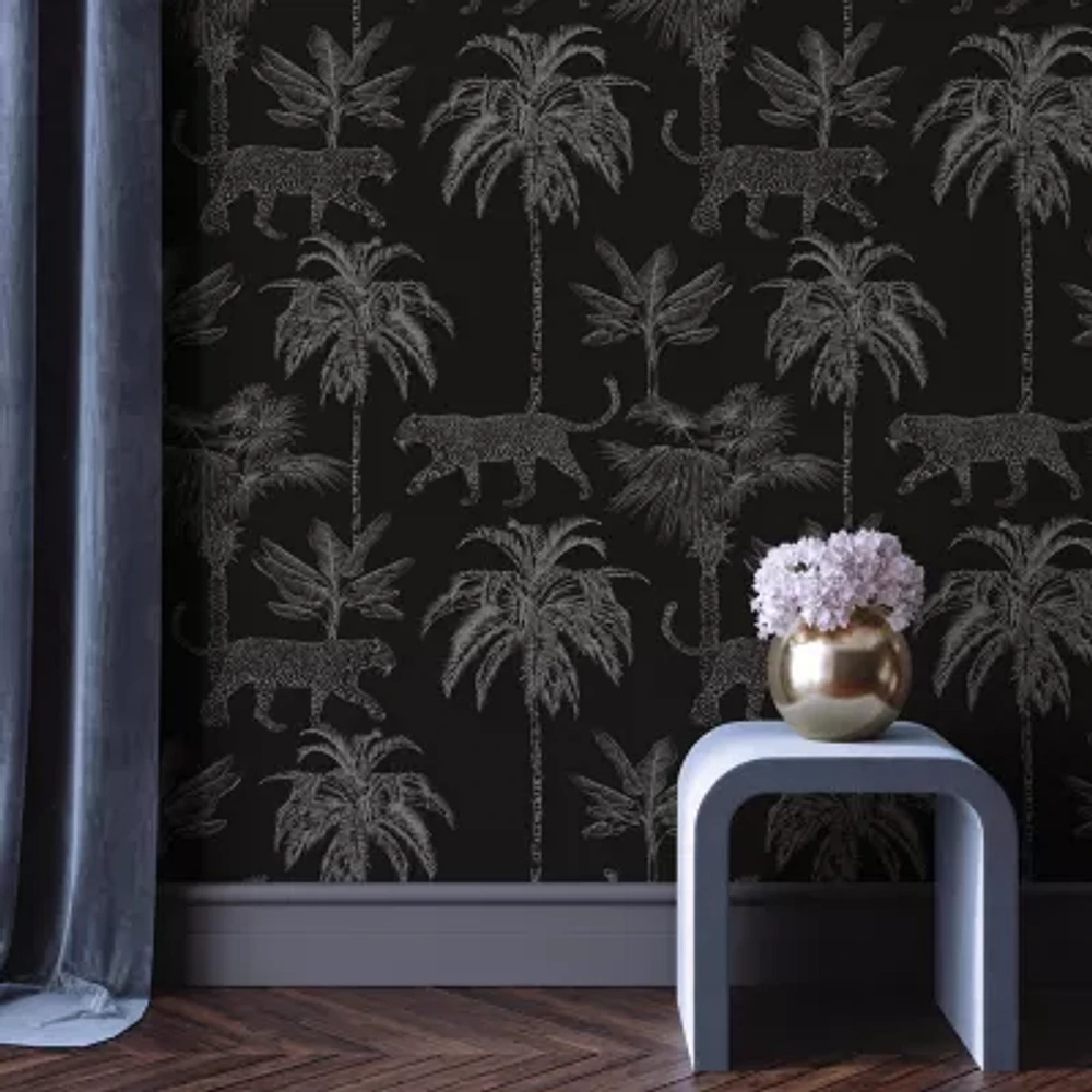 Tempaper Palm Leopards Mural Wallpaper