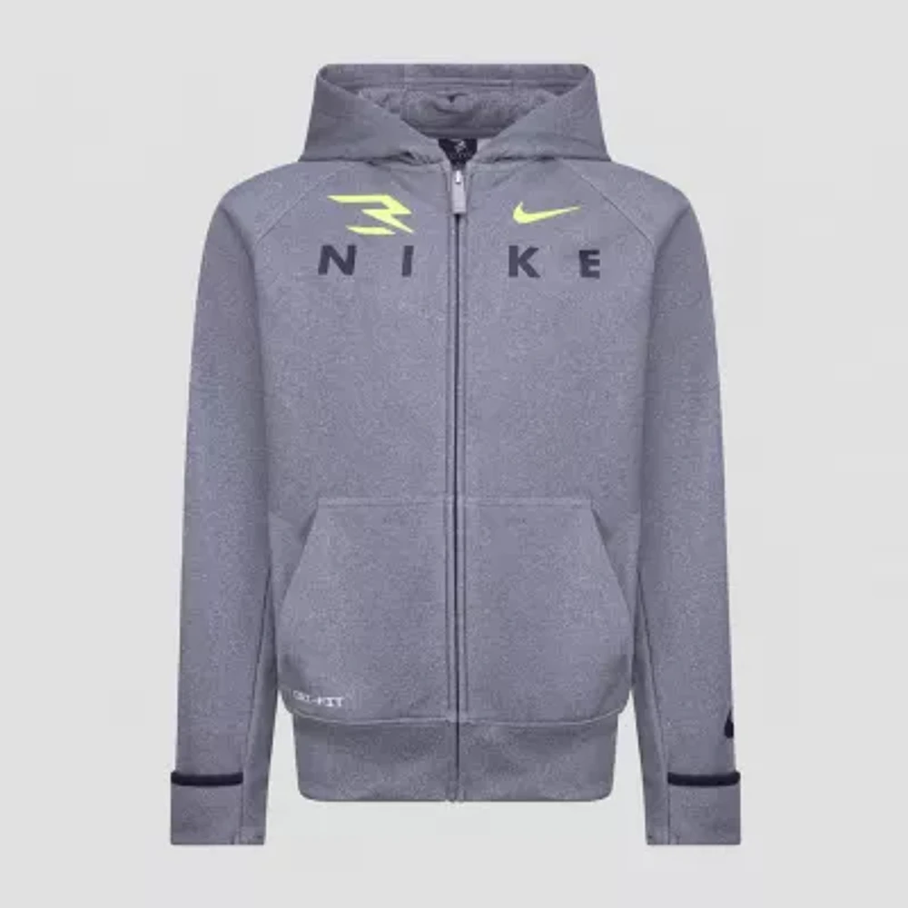 Nike 3BRAND by Russell Wilson Big Kid Boys Long Sleeve Fleece Zipper Hoodie