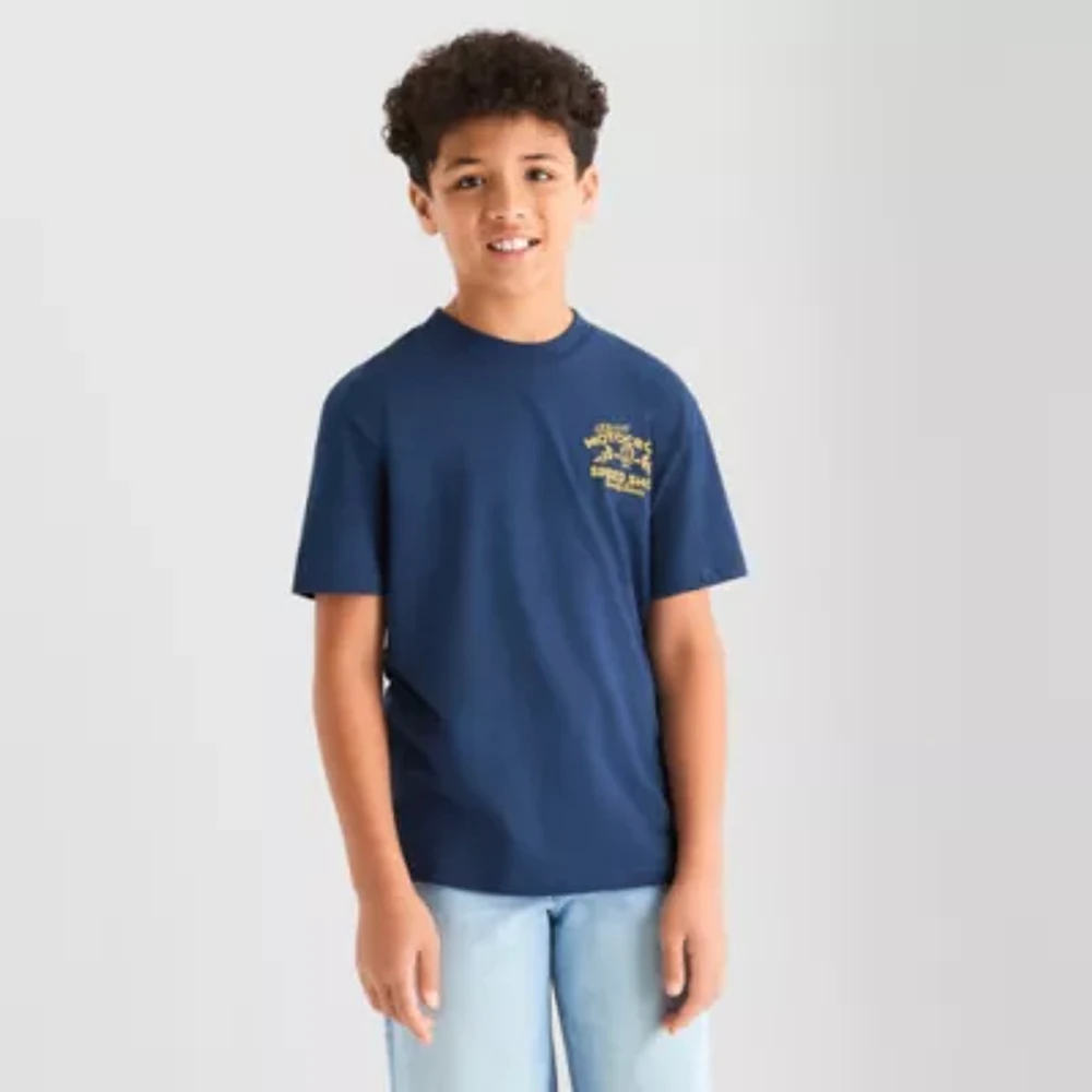 Thereabouts Little & Big Kid Boys Crew Neck Short Sleeve Oversized Graphic T-Shirt