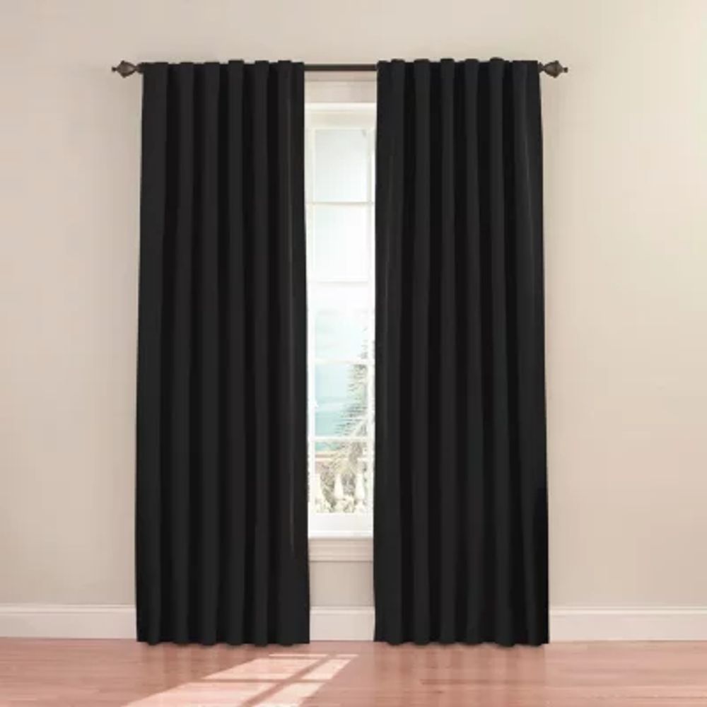 Eclipse Fresno Rod Pocket Blackout Single Curtain Panel