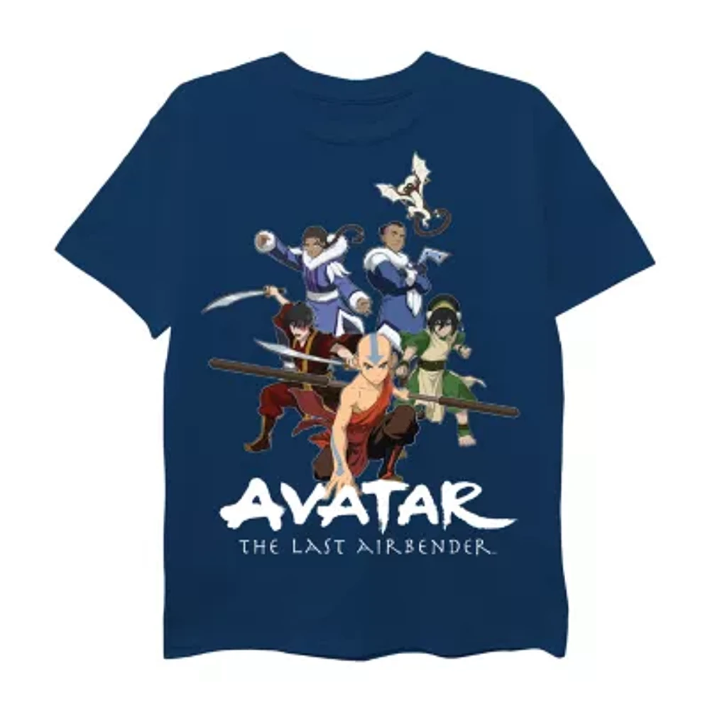 Little & Big Kid Boys Crew Neck Short Sleeve Regular Fit Avatar-The Last Airbender Graphic T-Shirt
