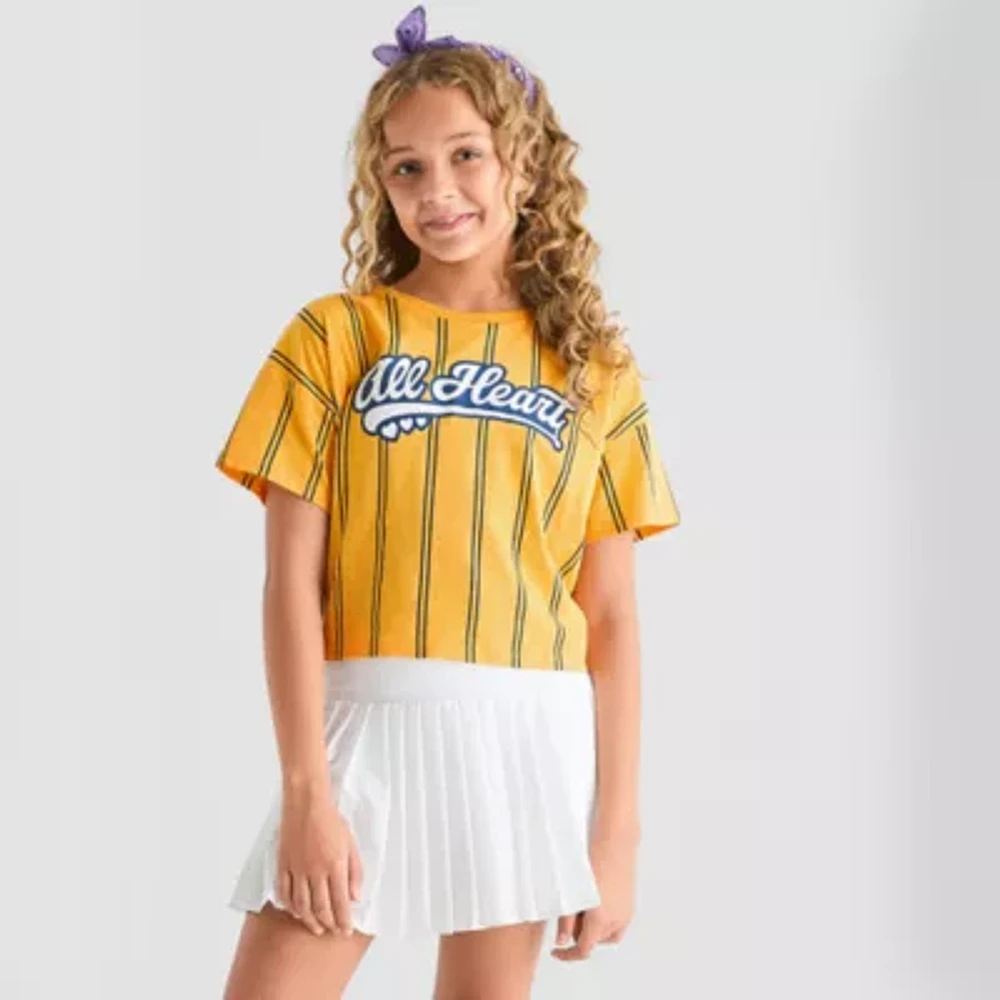 Xersion Little & Big Kid Girls Crew Neck Short Sleeve T-Shirt