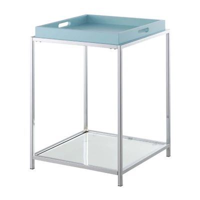 Palm Beach Living Room Collection Storage Glass Console Table