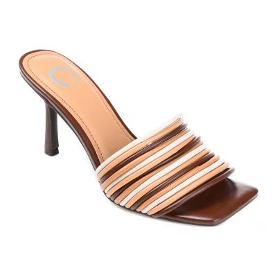 Journee Collection Womens Calliope Open Toe Stiletto Heel Pumps