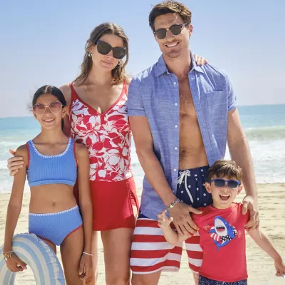 Thereabouts Textured Little & Big Kid Girls 2-pc. Bikini Set