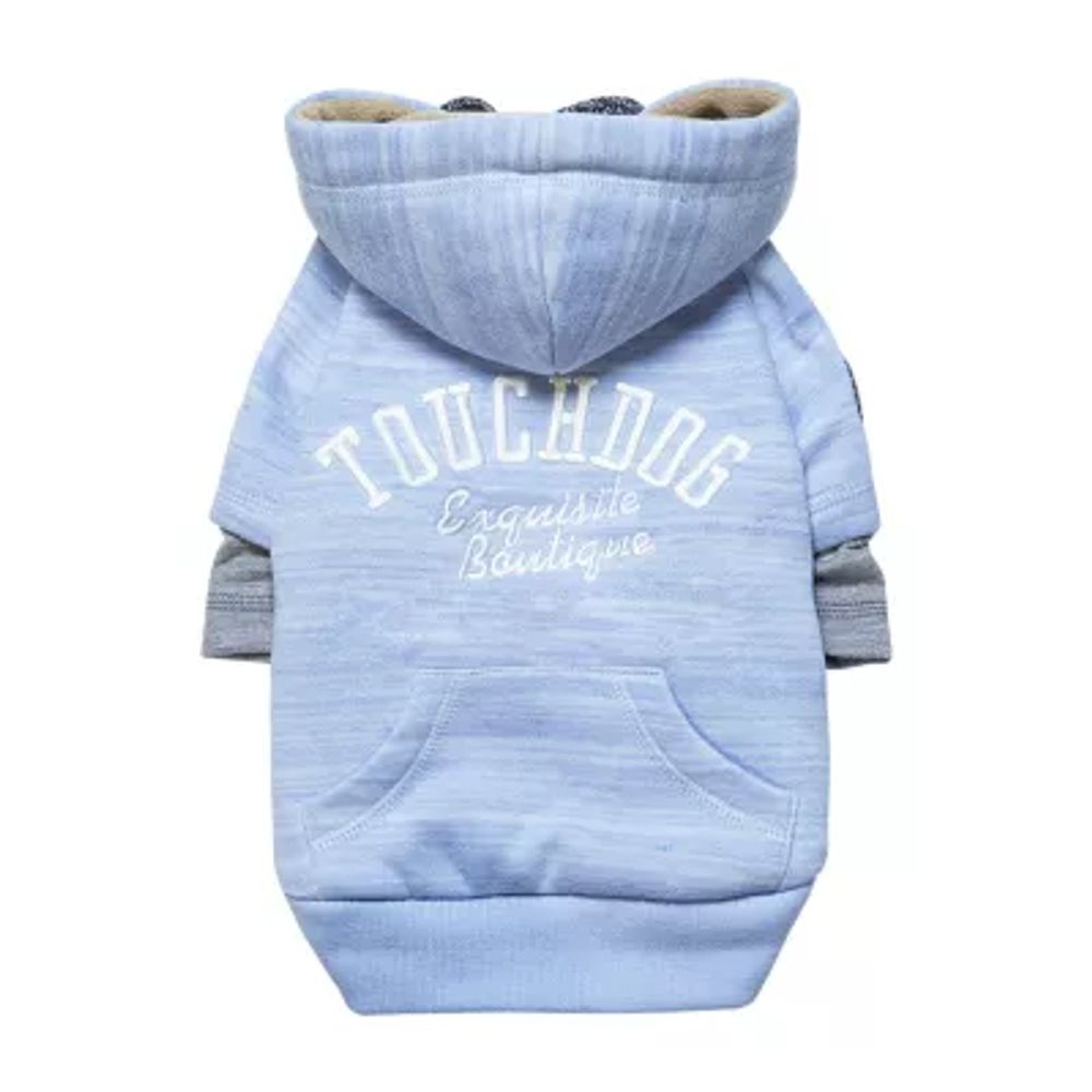 Touchdog Hampton Beach Designer Ultra Soft Sand-Blasted Cotton Pet Dog Hoodie Sweater