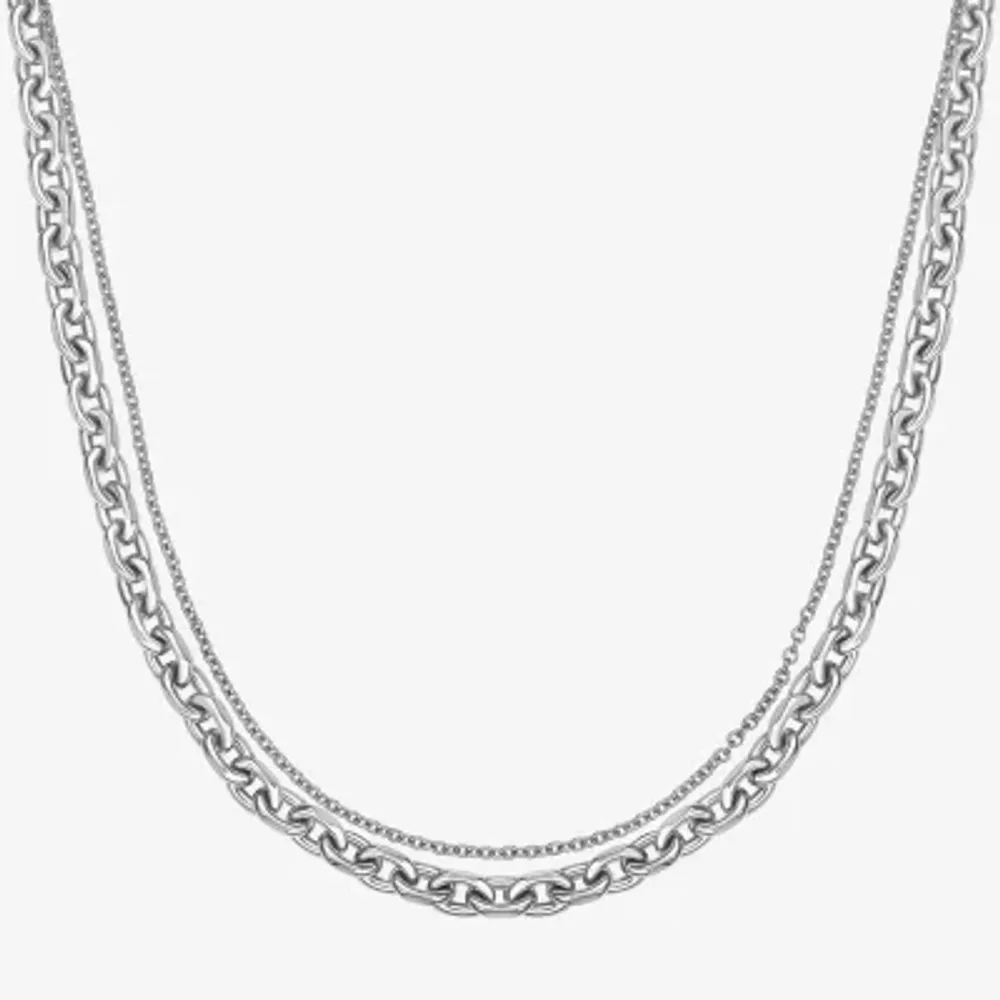 Mens Stainless Steel 22 Inch Link Chain Necklace