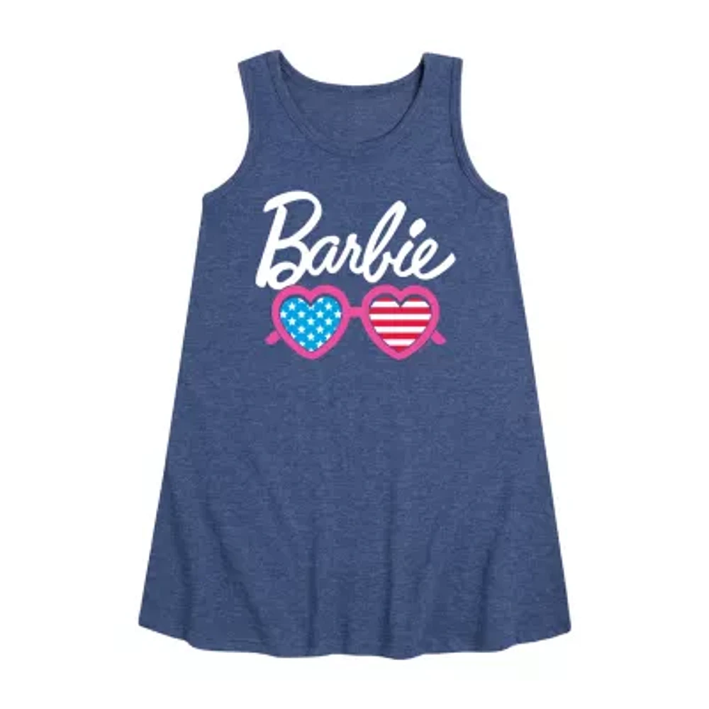 Big Girls Sleeveless Barbie A-Line Dress