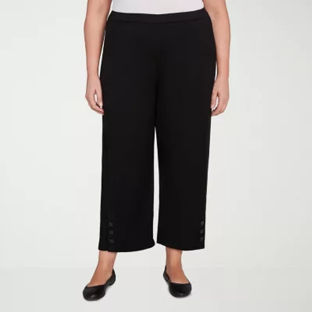 Alfred Dunner Santa Barbara Womens Straight Plus Ankle Pant