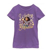 Disney Little & Big Kid Girls Crew Neck Short Sleeve Regular Fit Encanto Graphic T-Shirt