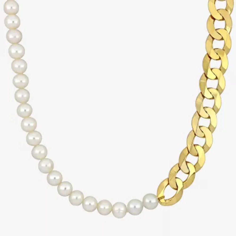 Mens White 20 Inch Strand Necklace
