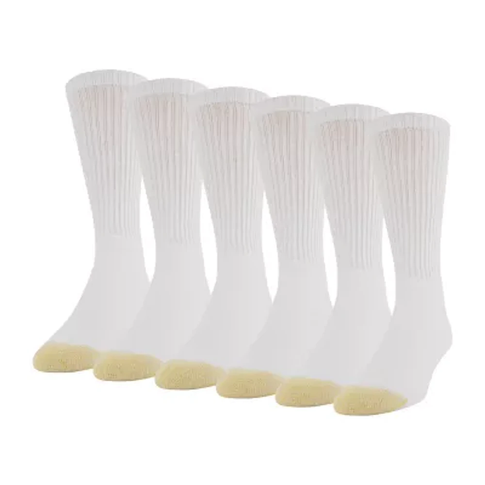 Gold Toe Athletic Sport Mens 6 Pair Big and Tall Crew Socks