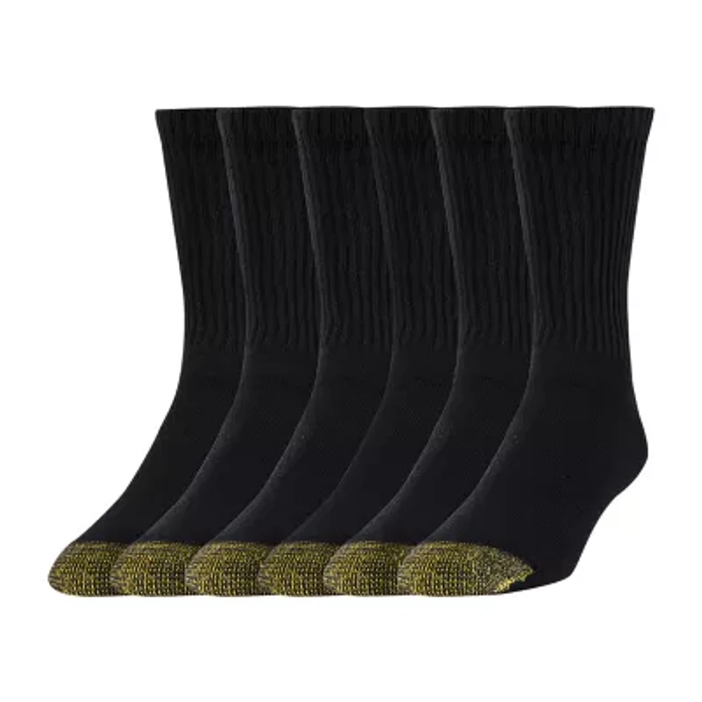 Gold Toe Athletic Sport Short Mens 6 Pair Crew Socks